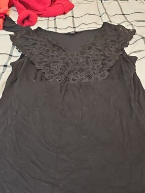 Black Lace Yoke Women’s Top Banana Republic